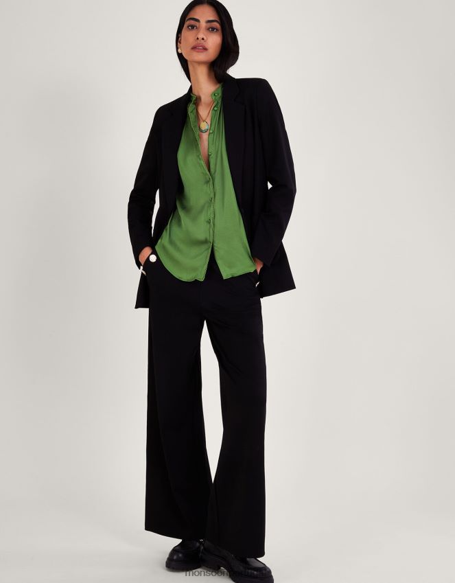 roupas camisa com inserção de renda annaleigh Monsoon mulheres verde RPLH8F161