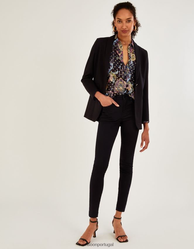 roupas becca ponte blazer com lenzing ecovero Monsoon mulheres preto RPLH8F901