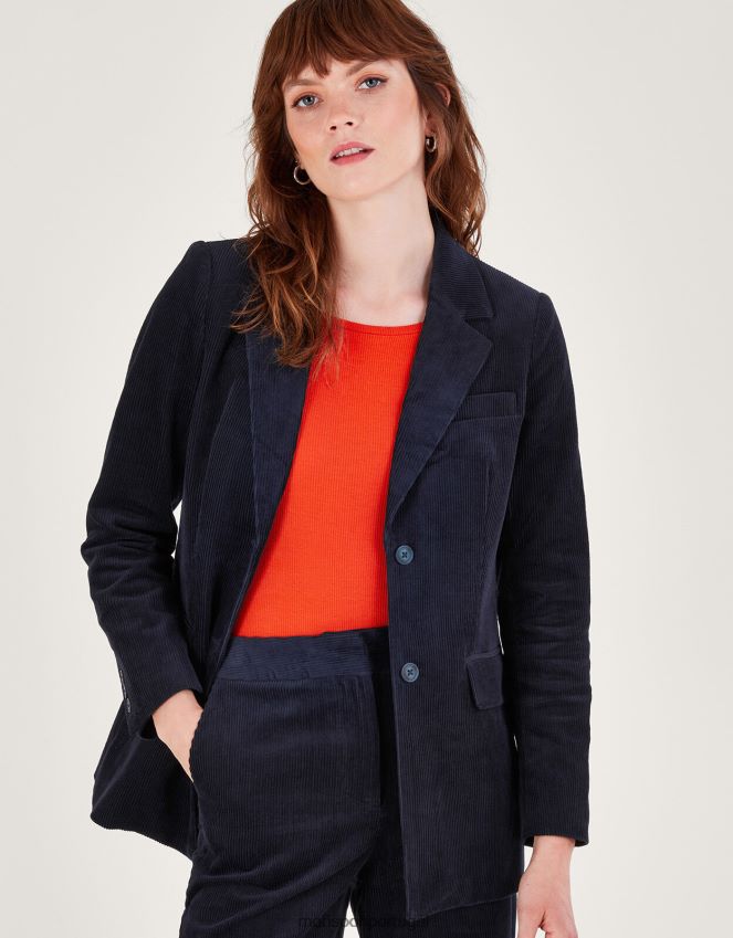 roupas blazer de cordão Monsoon mulheres azul (meia-noite) RPLH8F91