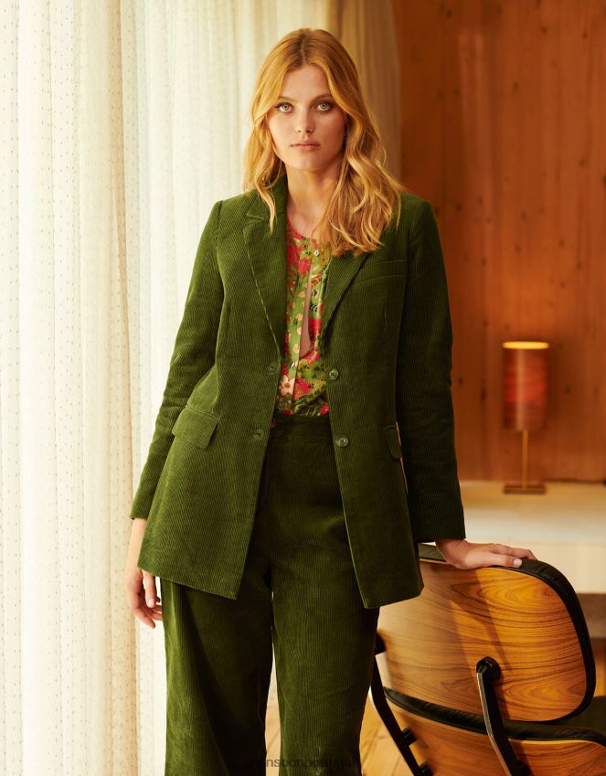 roupas blazer de cordão Monsoon mulheres verde RPLH8F30