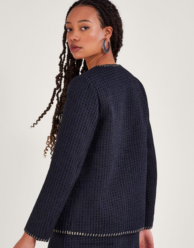 roupas blazer de tweed datilly Monsoon mulheres preto RPLH8F130