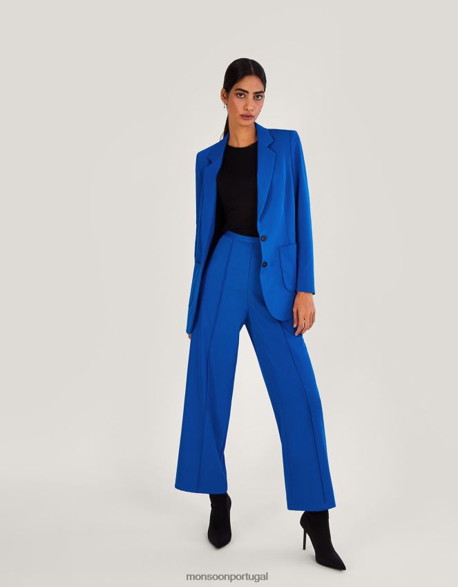 roupas blazer liso lauren Monsoon mulheres azul RPLH8F964