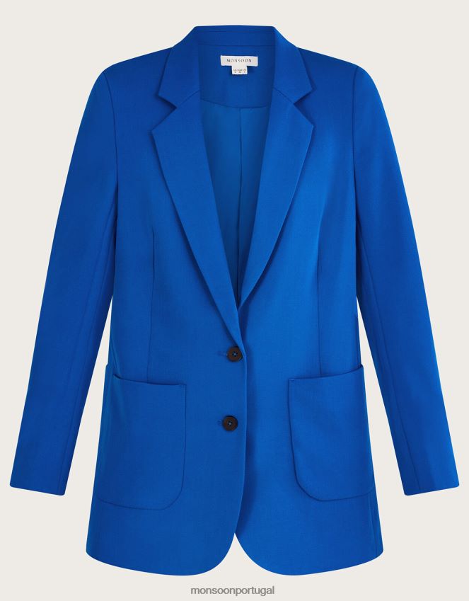 roupas blazer liso lauren Monsoon mulheres azul RPLH8F964