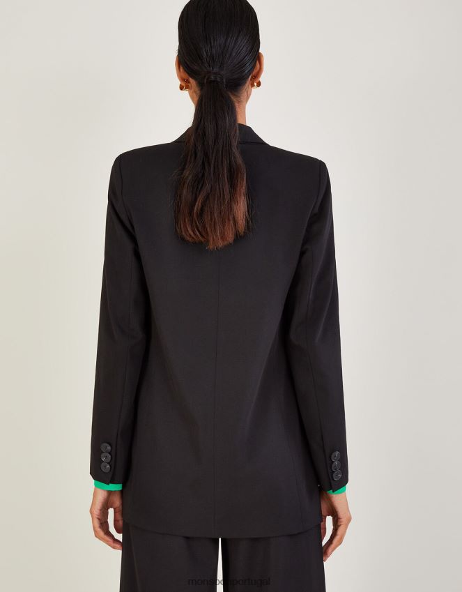 roupas blazer liso lauren Monsoon mulheres preto RPLH8F640