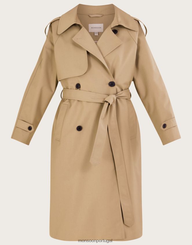 roupas casaco midi Monsoon mulheres camelo RPLH8F166