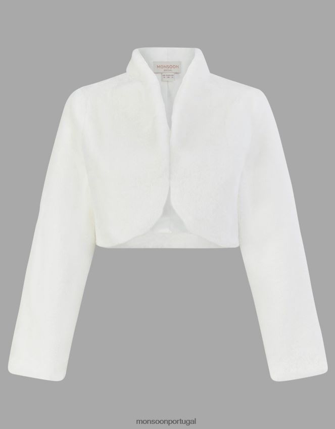 roupas jaqueta de noiva de pele sintética melanie Monsoon mulheres marfim RPLH8F609