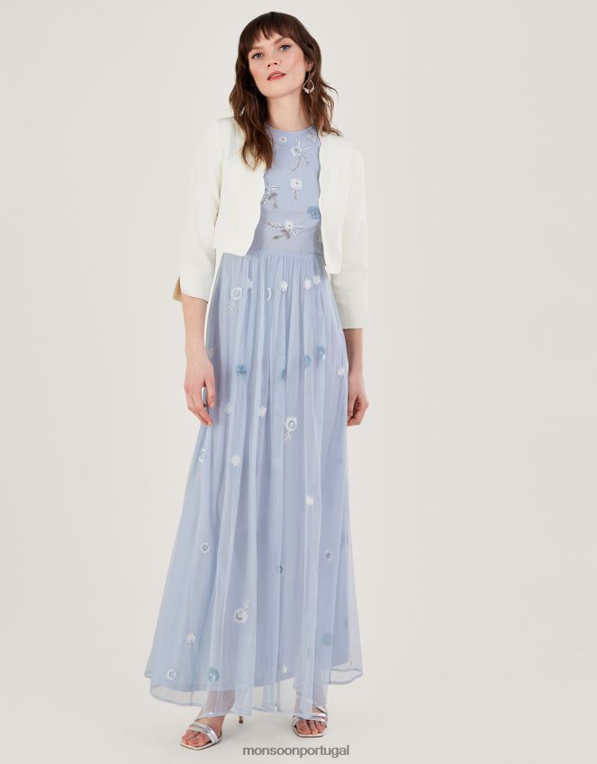 roupas jaqueta hortensia vieira com poliéster reciclado Monsoon mulheres marfim RPLH8F816