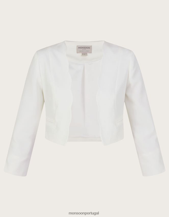 roupas jaqueta hortensia vieira com poliéster reciclado Monsoon mulheres marfim RPLH8F816