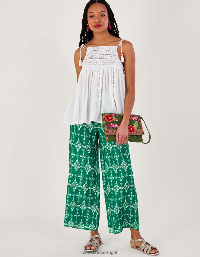 roupas cami com detalhe de gola alta e frente única Monsoon mulheres branco RPLH8F75