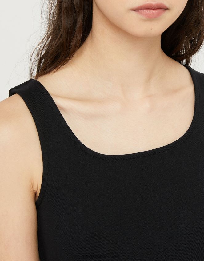 roupas colete de jérsei com gola quadrada Bridey Monsoon mulheres preto RPLH8F1163