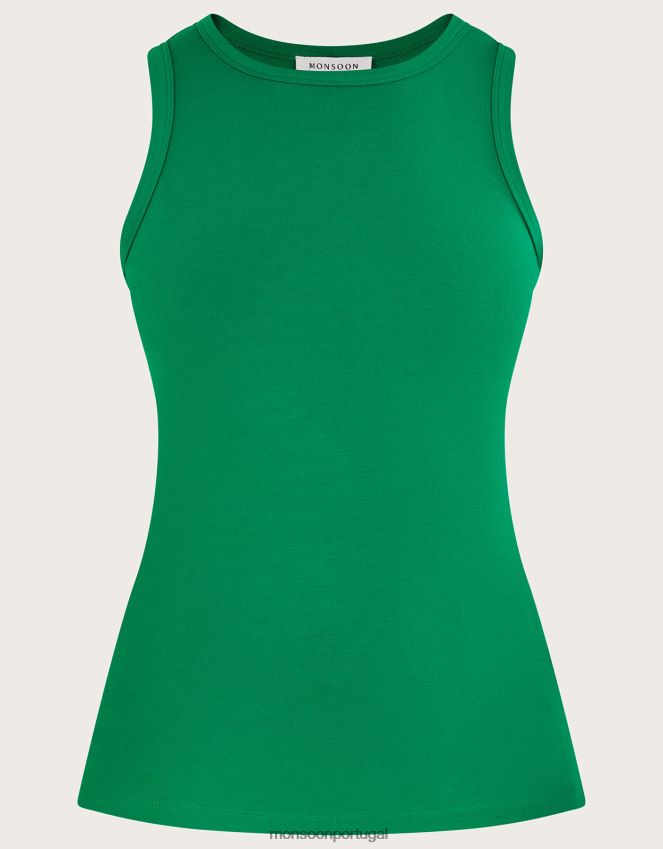 roupas regata jersey cami com lenzing ecovero Monsoon mulheres verde RPLH8F435