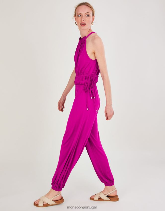 roupas macacão de jersey frente única Monsoon mulheres rosa RPLH8F511