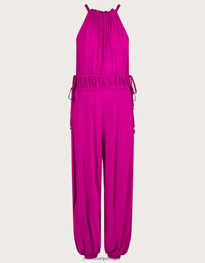 roupas macacão de jersey frente única Monsoon mulheres rosa RPLH8F511