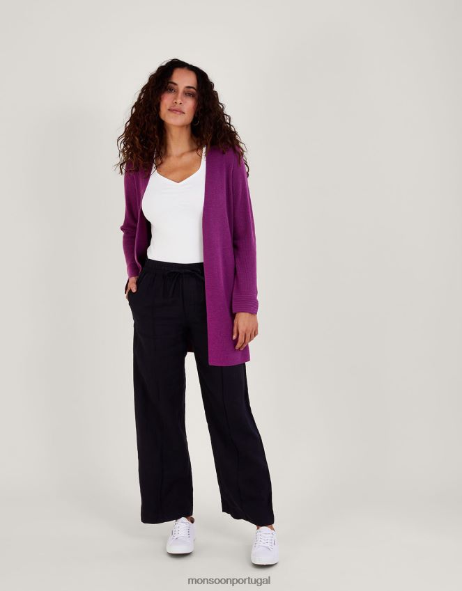 roupas Cardigan com palangre canelado com detalhe de botões Monsoon mulheres tolet RPLH8F903