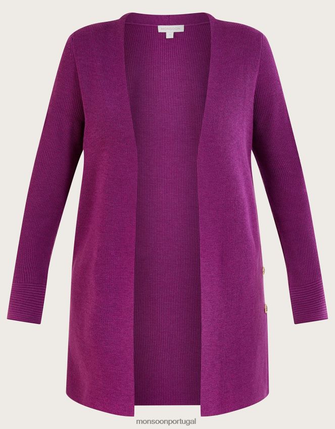 roupas Cardigan com palangre canelado com detalhe de botões Monsoon mulheres tolet RPLH8F903