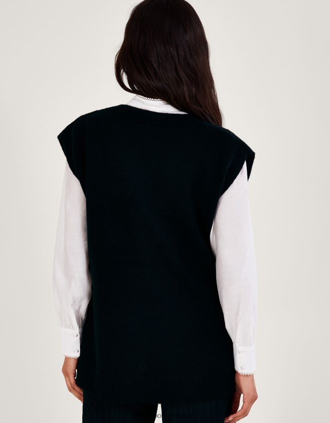 roupas billie button tabardo lateral Monsoon mulheres preto RPLH8F38