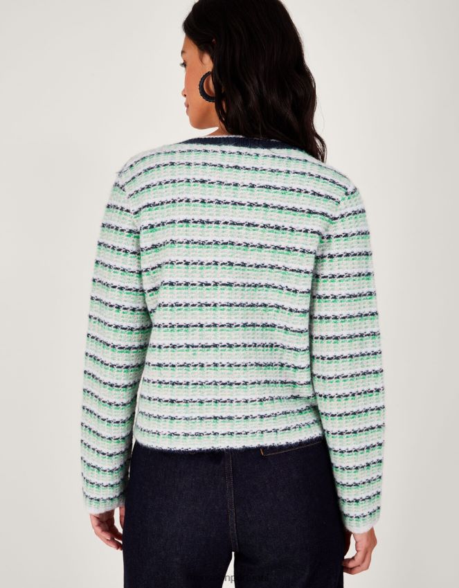 roupas cardigã de botão Monsoon mulheres verde RPLH8F153