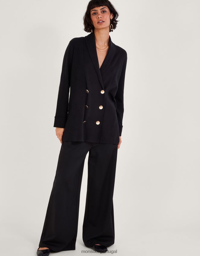 roupas sia xale coatigan Monsoon mulheres preto RPLH8F56