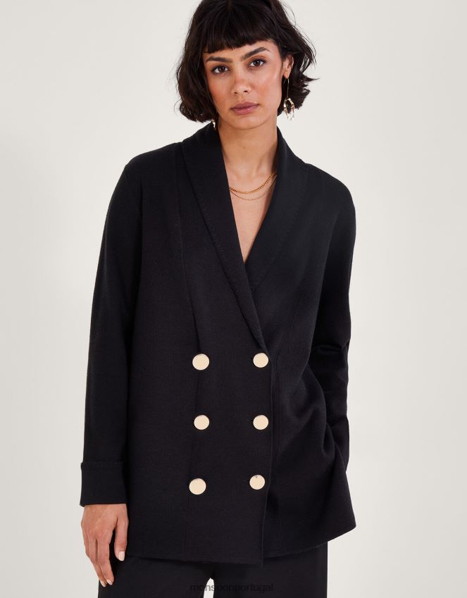 roupas sia xale coatigan Monsoon mulheres preto RPLH8F56