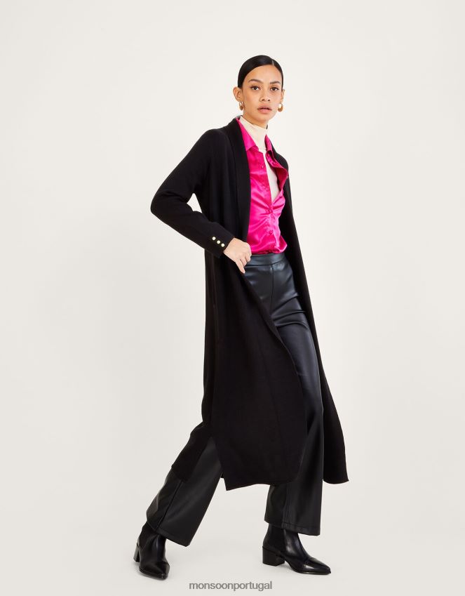 roupas xale coatigan com lenzing ecovero Monsoon mulheres preto RPLH8F775