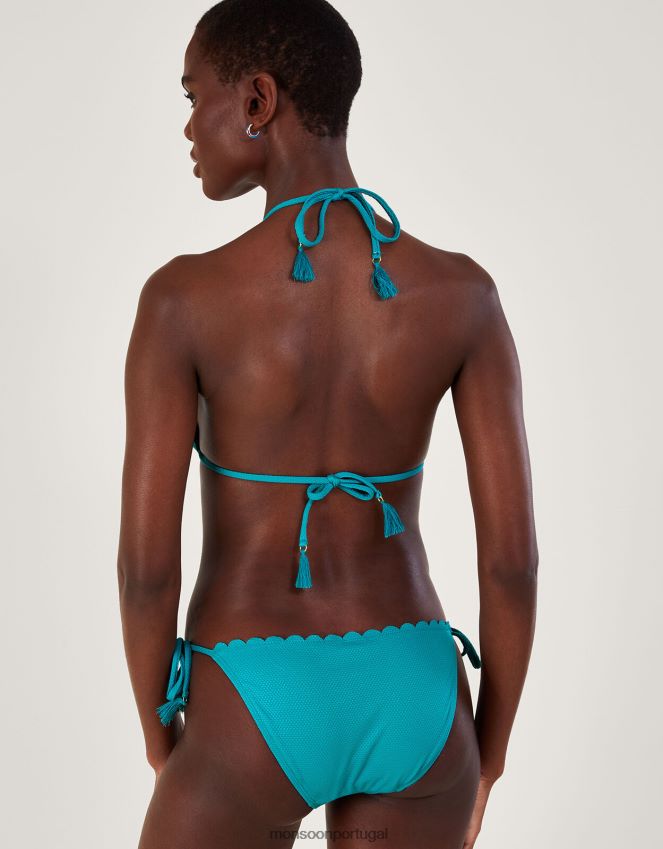 roupas top de biquíni vieira com poliéster reciclado Monsoon mulheres azul (turquesa) RPLH8F504