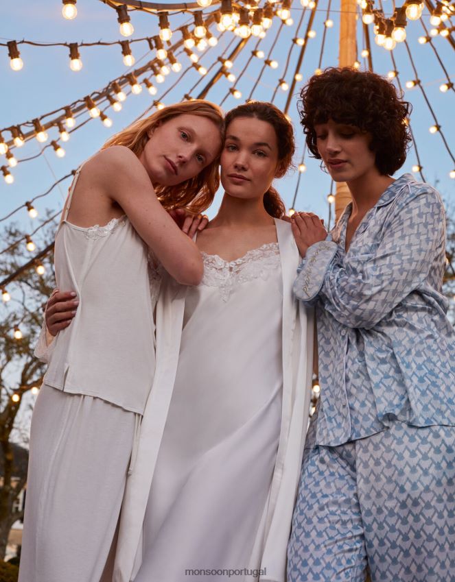 roupas vestido de noite de renda de noiva premium de cetim Monsoon mulheres marfim RPLH8F689