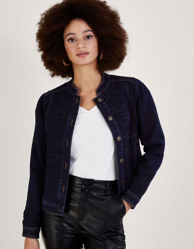 roupas jaqueta jeans lauria náutica com algodão sustentável Monsoon mulheres azul (índigo) RPLH8F1038