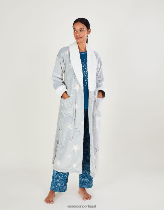 roupas roupão com estampa de estrela Monsoon mulheres marrom (cinza) RPLH8F837