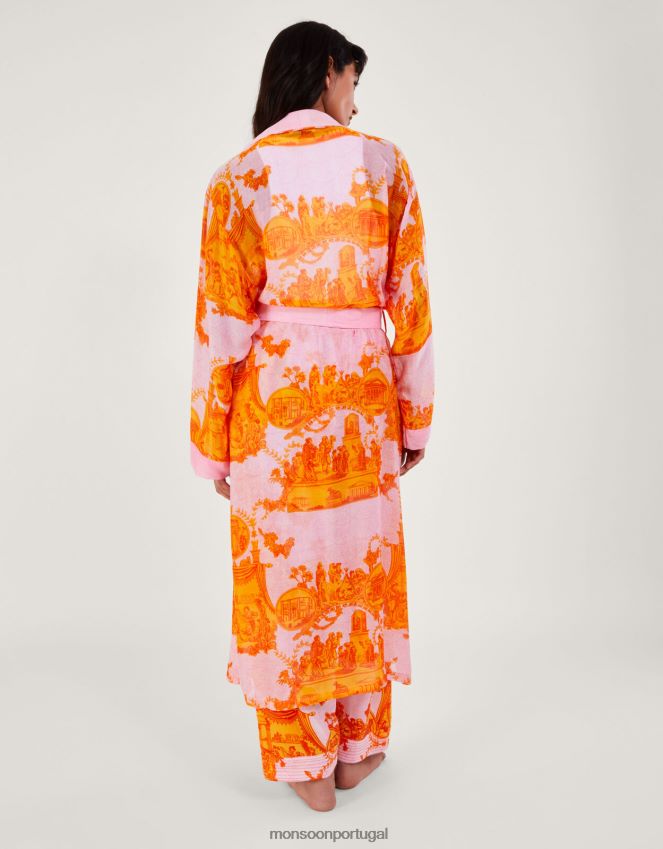 roupas vestido estampado com cem estrelas e colunas antigas Monsoon mulheres gracioso RPLH8F297