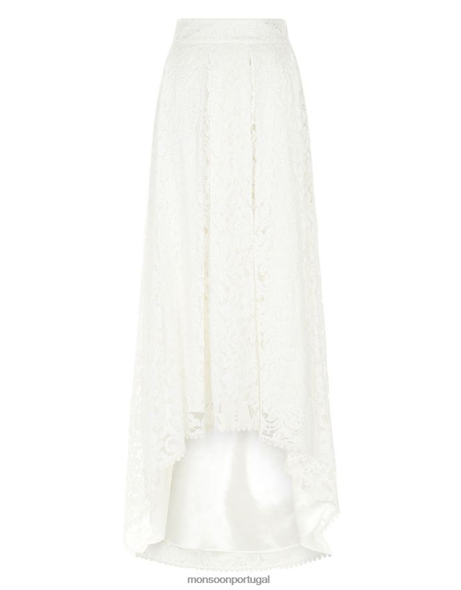 roupas saia de noiva dominika Monsoon mulheres marfim RPLH8F1164