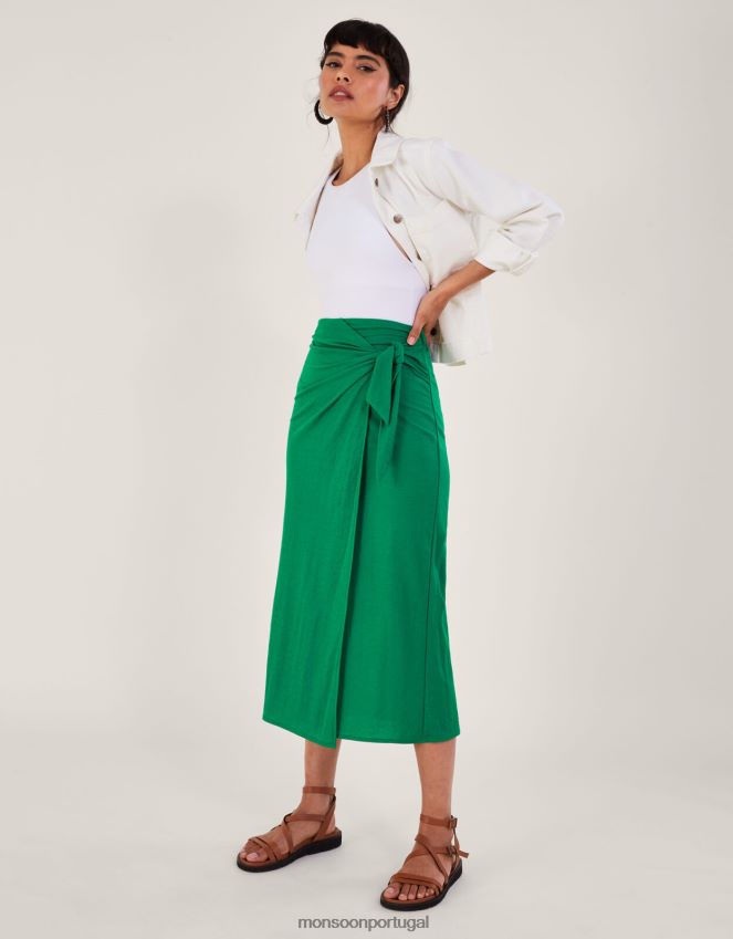 roupas saia midi winnie Monsoon mulheres verde RPLH8F213