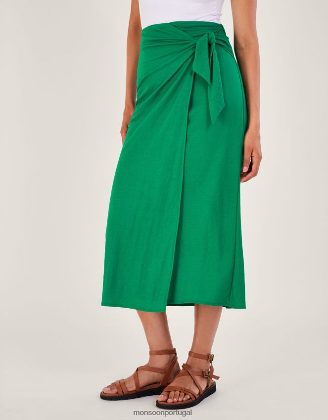 roupas saia midi winnie Monsoon mulheres verde RPLH8F213