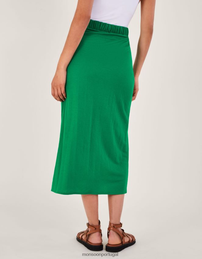 roupas saia midi winnie Monsoon mulheres verde RPLH8F213