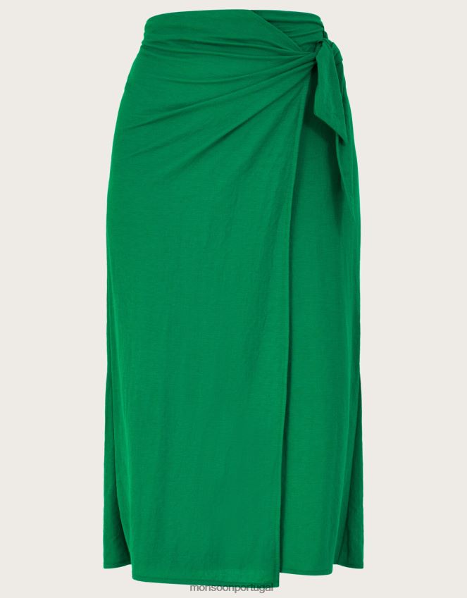 roupas saia midi winnie Monsoon mulheres verde RPLH8F213