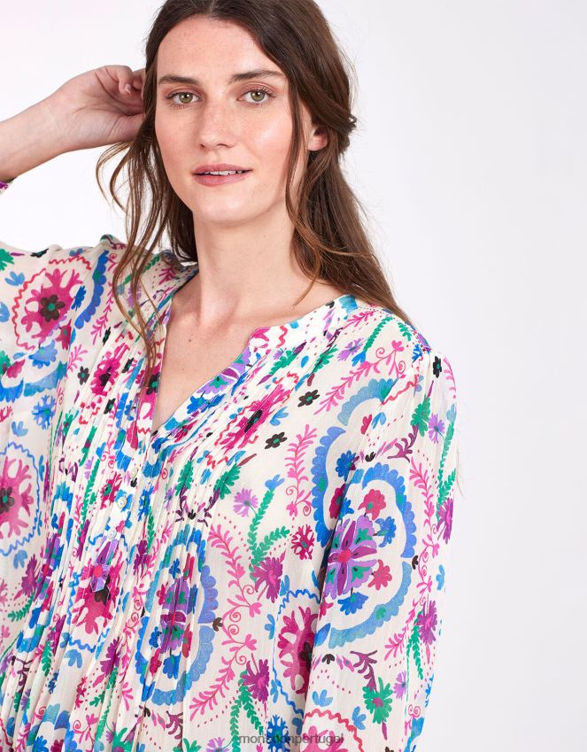 roupas blusa east preeti pintuck Monsoon mulheres branco RPLH8F458