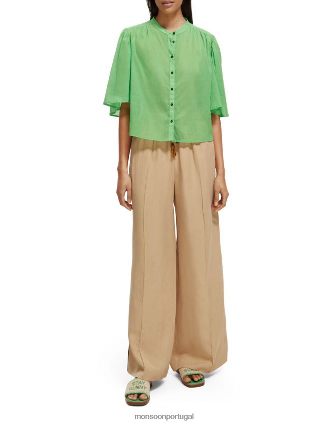 roupas camisa de manga esvoaçante scotch and soda Monsoon mulheres verde RPLH8F582
