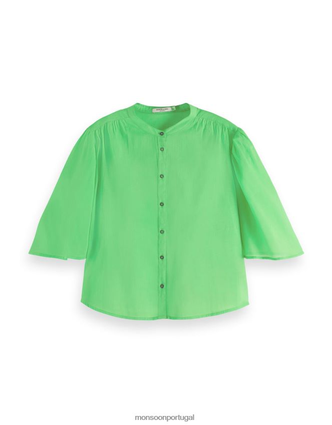 roupas camisa de manga esvoaçante scotch and soda Monsoon mulheres verde RPLH8F582