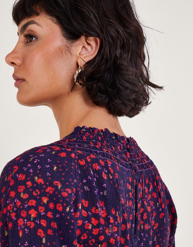 roupas top metálico Monsoon mulheres azul-marinho) RPLH8F104