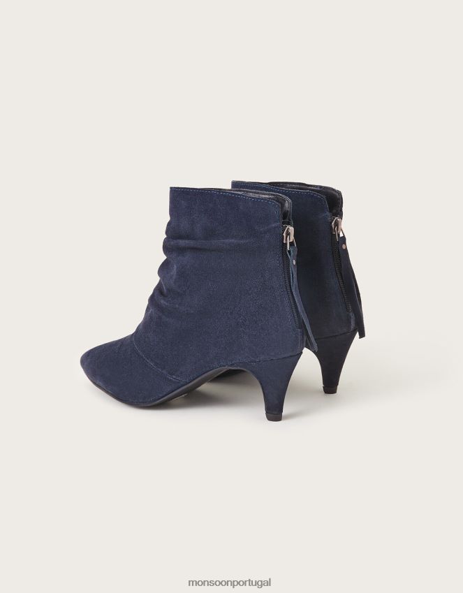 calçados botas de camurça com salto gatinho Monsoon mulheres azul-marinho) RPLH8F1496