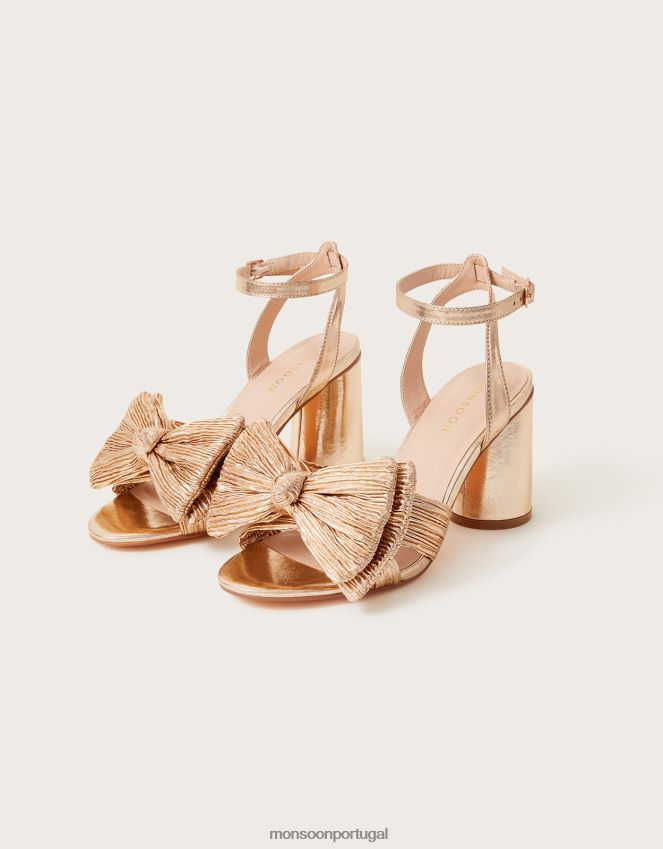 calçados sandália salto alto rosa Monsoon mulheres ouro (ouro rosa) RPLH8F1459