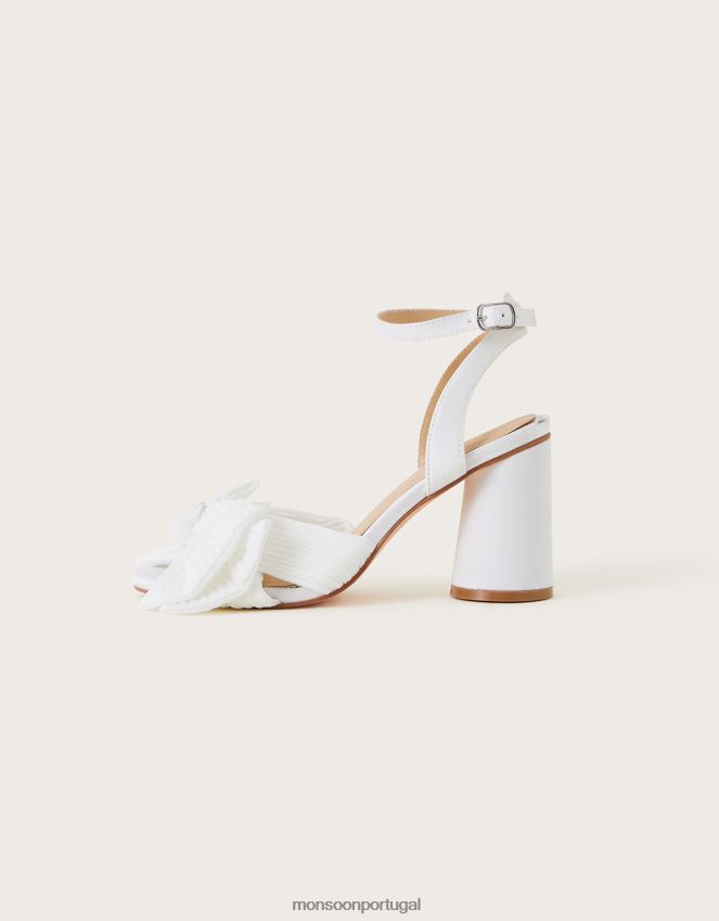 calçados sandália salto bloco com salto arco Monsoon mulheres marfim RPLH8F1526