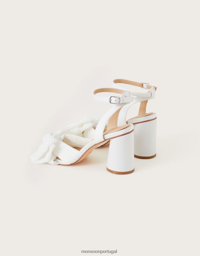calçados sandália salto bloco com salto arco Monsoon mulheres marfim RPLH8F1526