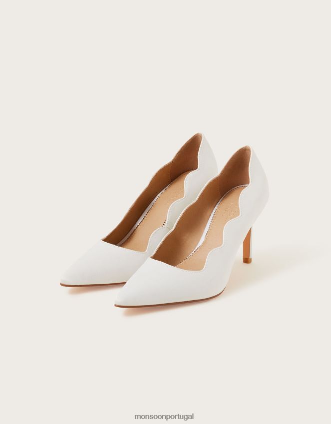 calçados sapatos de noiva de cetim vieira marfim Monsoon mulheres marfim RPLH8F1463