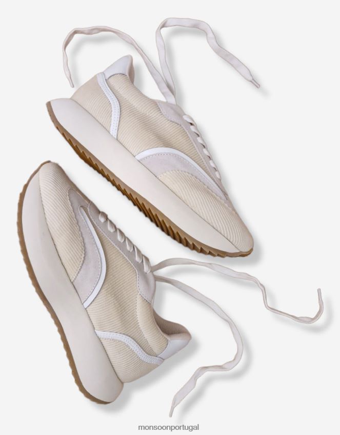 calçados boas notícias tênis de cano baixo Monsoon mulheres camelo (bege) RPLH8F1518