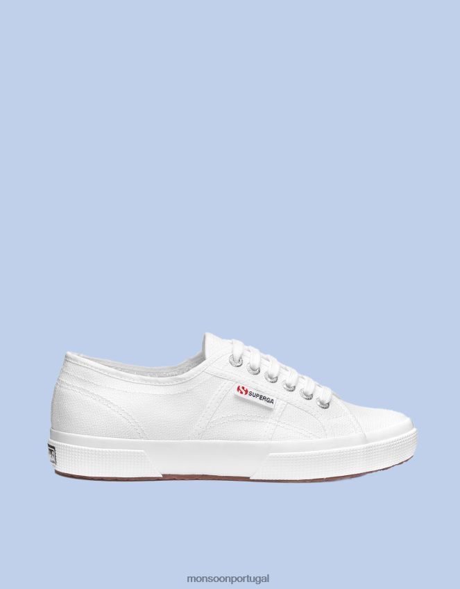 calçados tênis clássico superga 2750 vegan cotu Monsoon mulheres branco RPLH8F1563