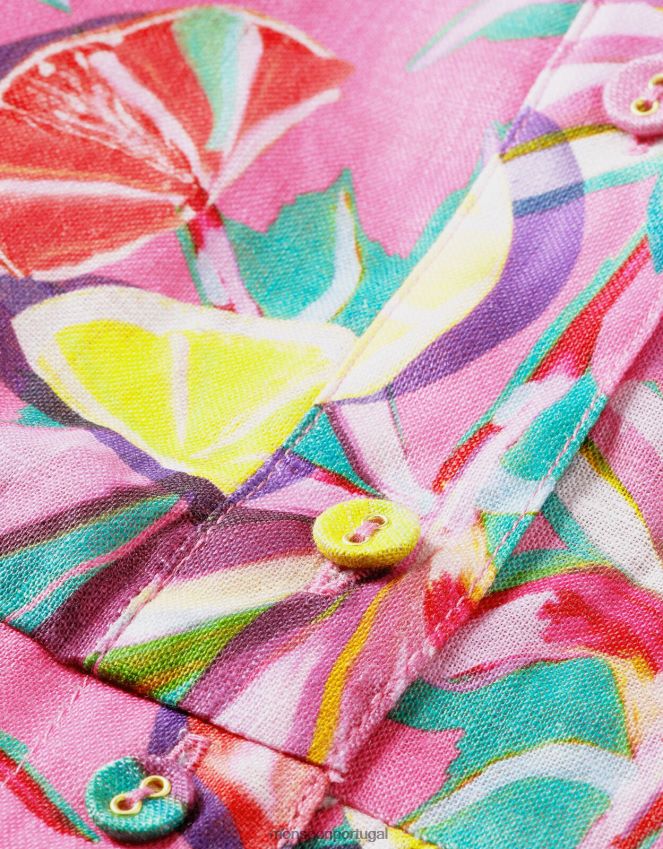 roupas Macacão de linho com estampa Scotch and Soda Monsoon mulheres rosa RPLH8F312