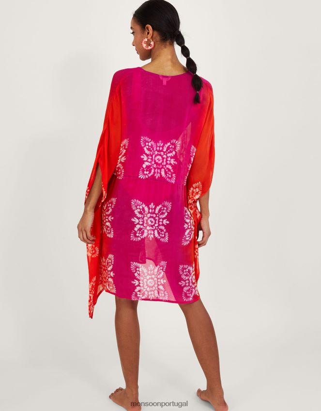 roupas kaftan com estampa batik Monsoon mulheres gracioso RPLH8F349