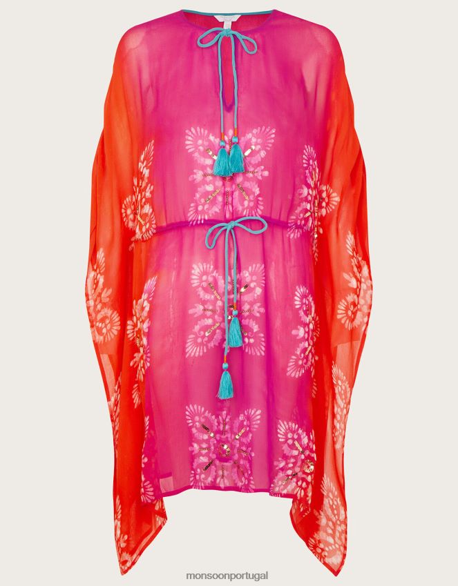 roupas kaftan com estampa batik Monsoon mulheres gracioso RPLH8F349