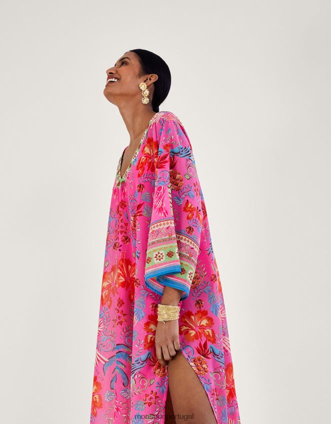 roupas kaftan longo estampado kiara Monsoon mulheres moda RPLH8F224