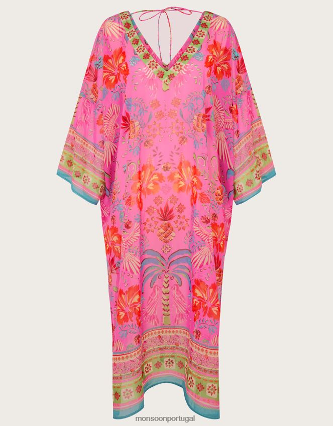 roupas kaftan longo estampado kiara Monsoon mulheres moda RPLH8F224